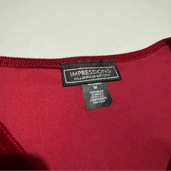 Vintage Y2K Red Velvet Cardigan Medium‎ Vampire Dark Romantic Whimsy Goth Beaded - Picture 3 of 5